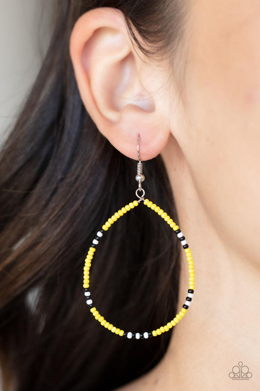 Keep Up The Good BEADWORK Yellow
Earrings Paparazzi