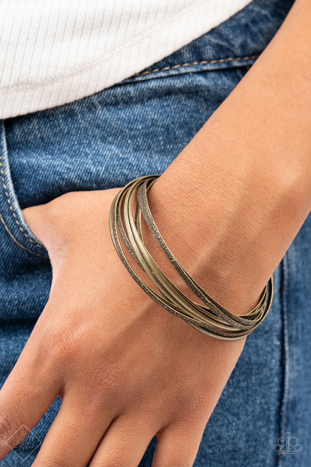 Suddenly Synced Brass Bracelet - Daria's Blings N Things