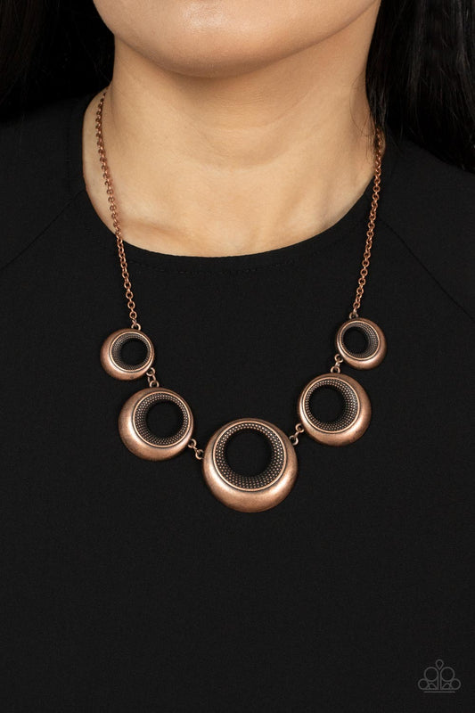 Solar Cycle Copper Necklace Paparazzi