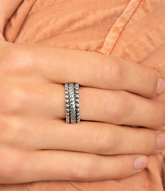 Tangible Texture Silver Ring