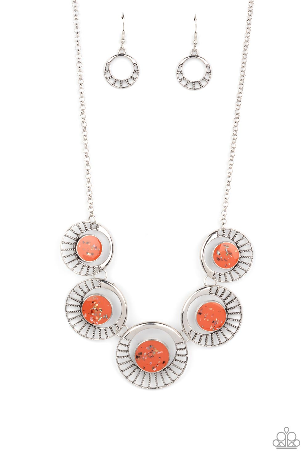 Elliptical Effervescence Orange Necklace Paparazzi