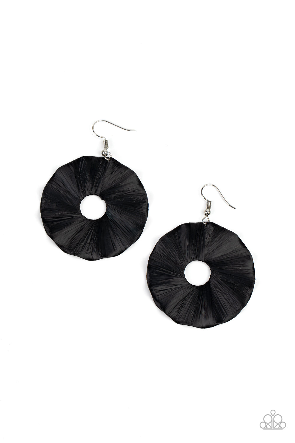 Fan the Breeze Black Earrings Paparazzi