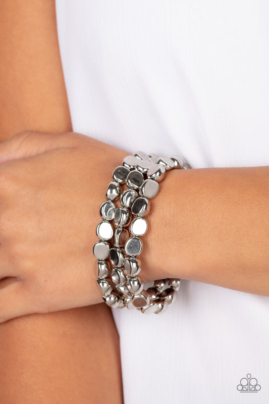 HAUTE Stone Silver Bracelet Paparazzi