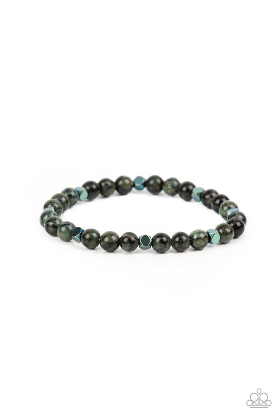 Interstellar Solitude Green Bracelet Paparazzi