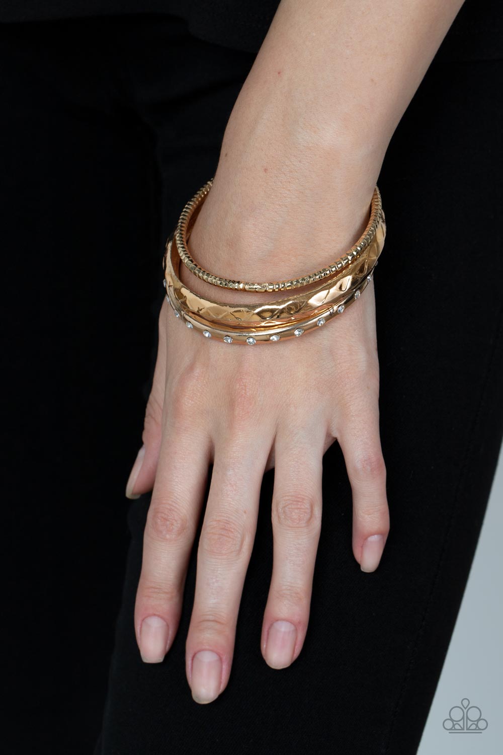 Confidently Curvaceous Gold Bracelet Paparazzi