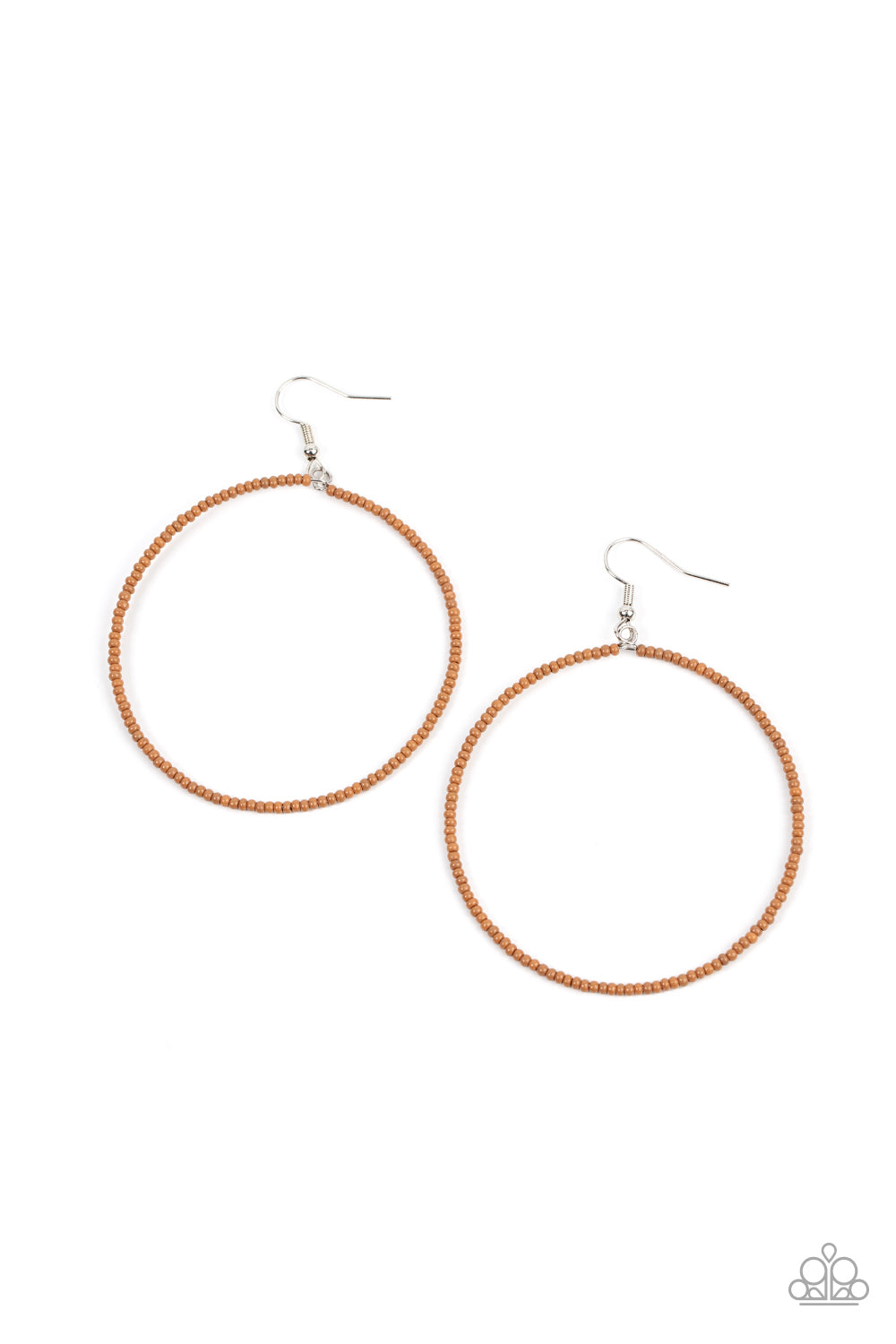 Basically Beaded Brown Earrings Paparazzi