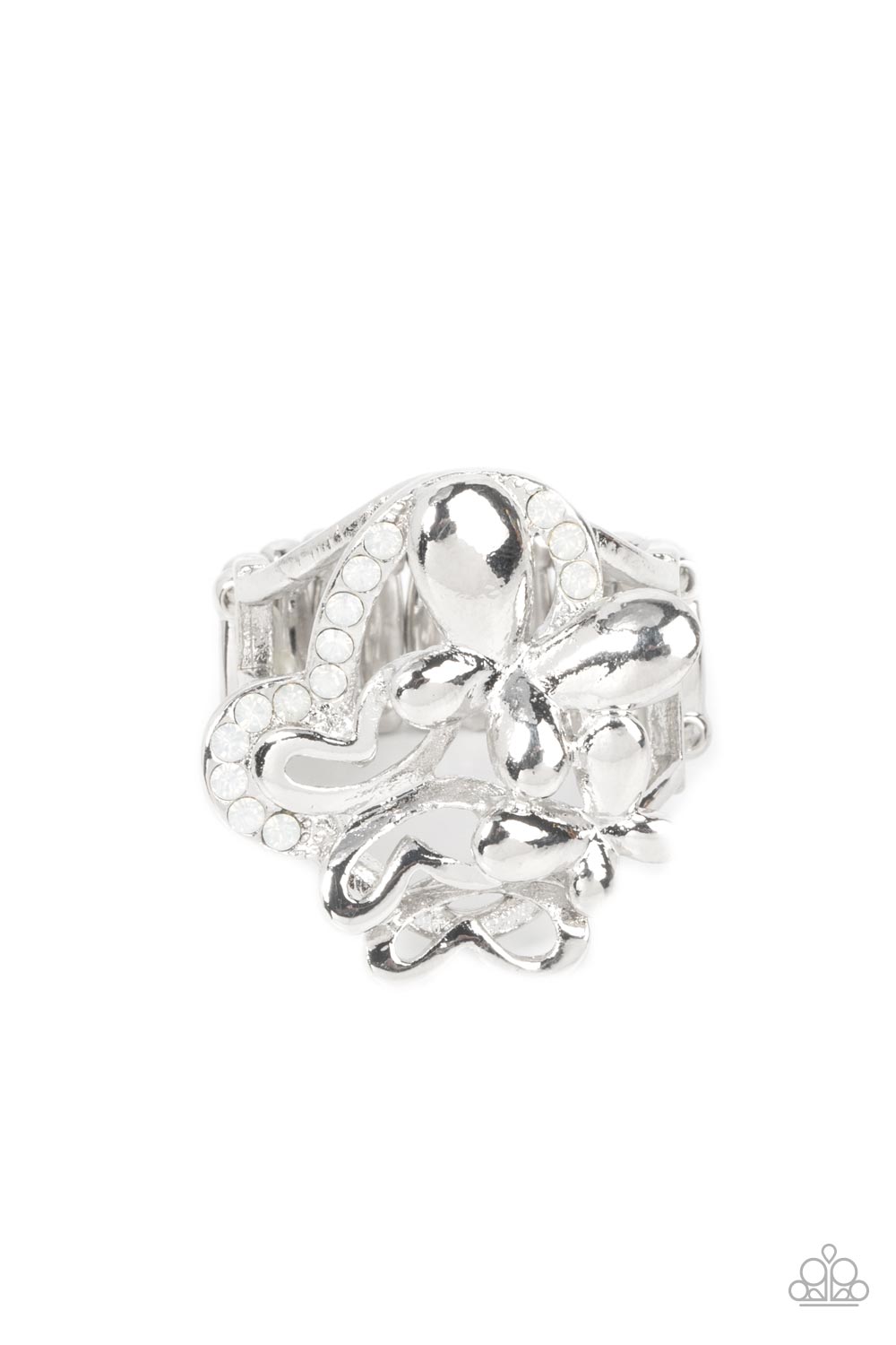 Fluttering Flashback White Ring