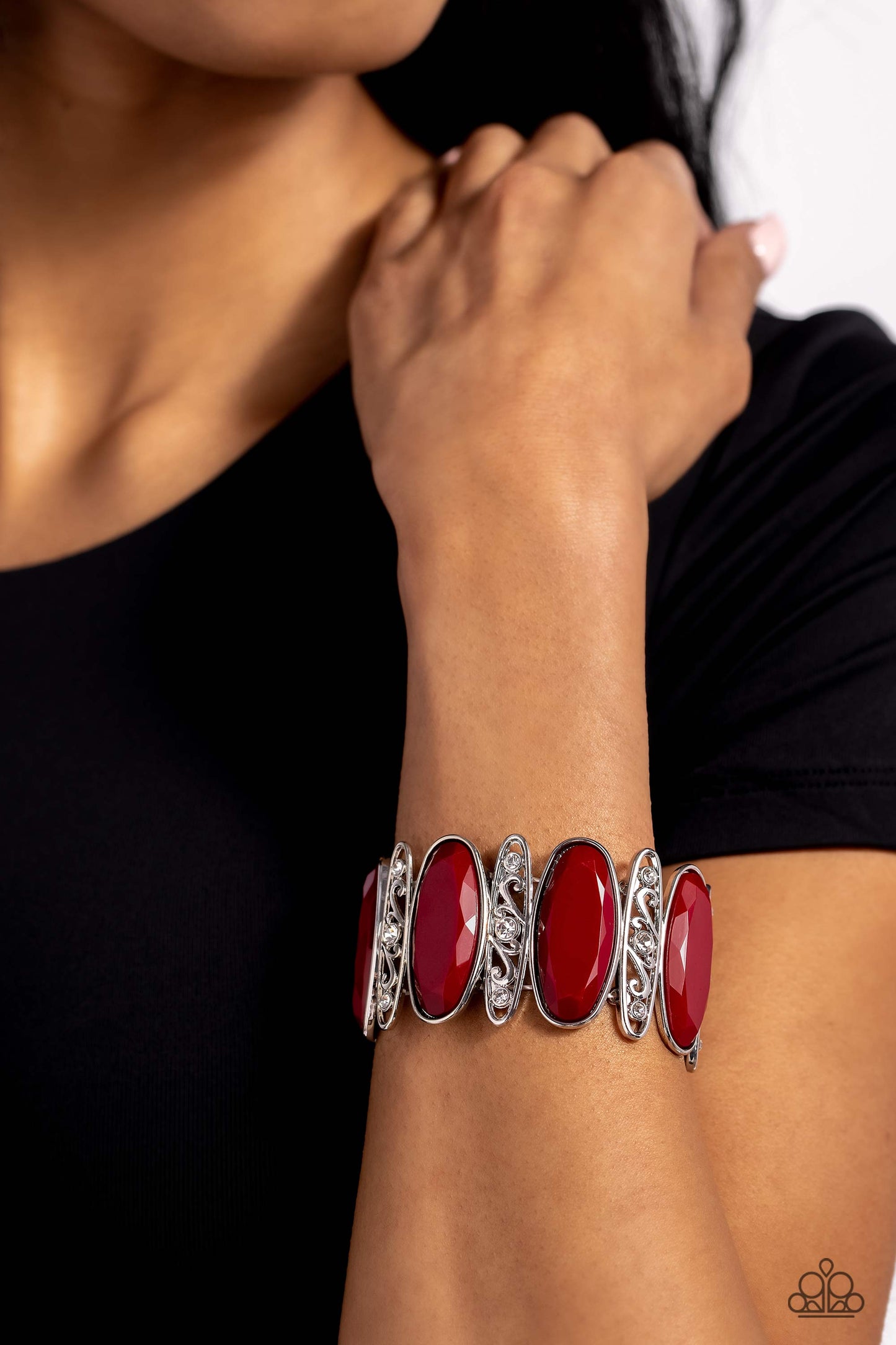 Saturated Sparkle Red Bracelet Paparazzi