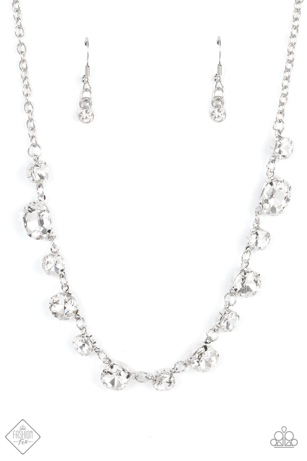 Hands Off the Crown! White Necklace Paparazzi