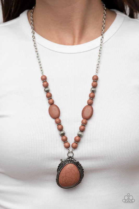 Southwest Paradise Brown Necklace Paparazzi