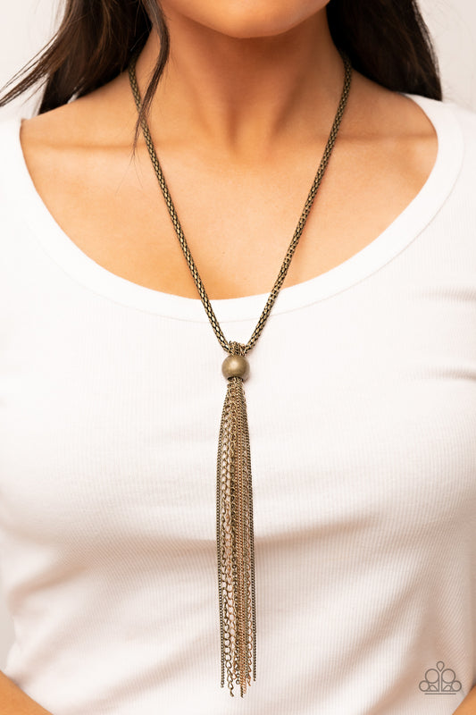Metallic MESH-Up Brass Necklace