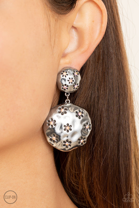 Industrial Fairytale Pink Clip-On Earrings Paparazzi