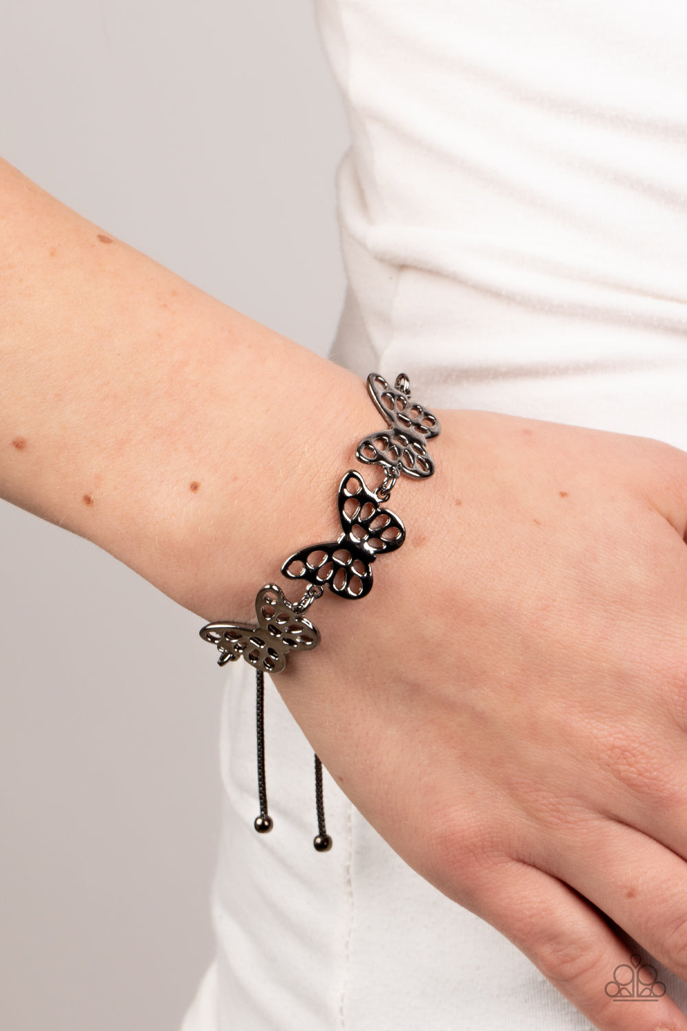Put a WING on It Black Bracelet
