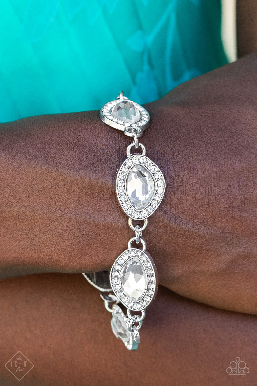 Next-Level Sparkle White Bracelet Paparazzi