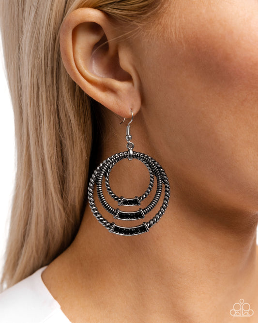 Contemporary Culture Black Earrings