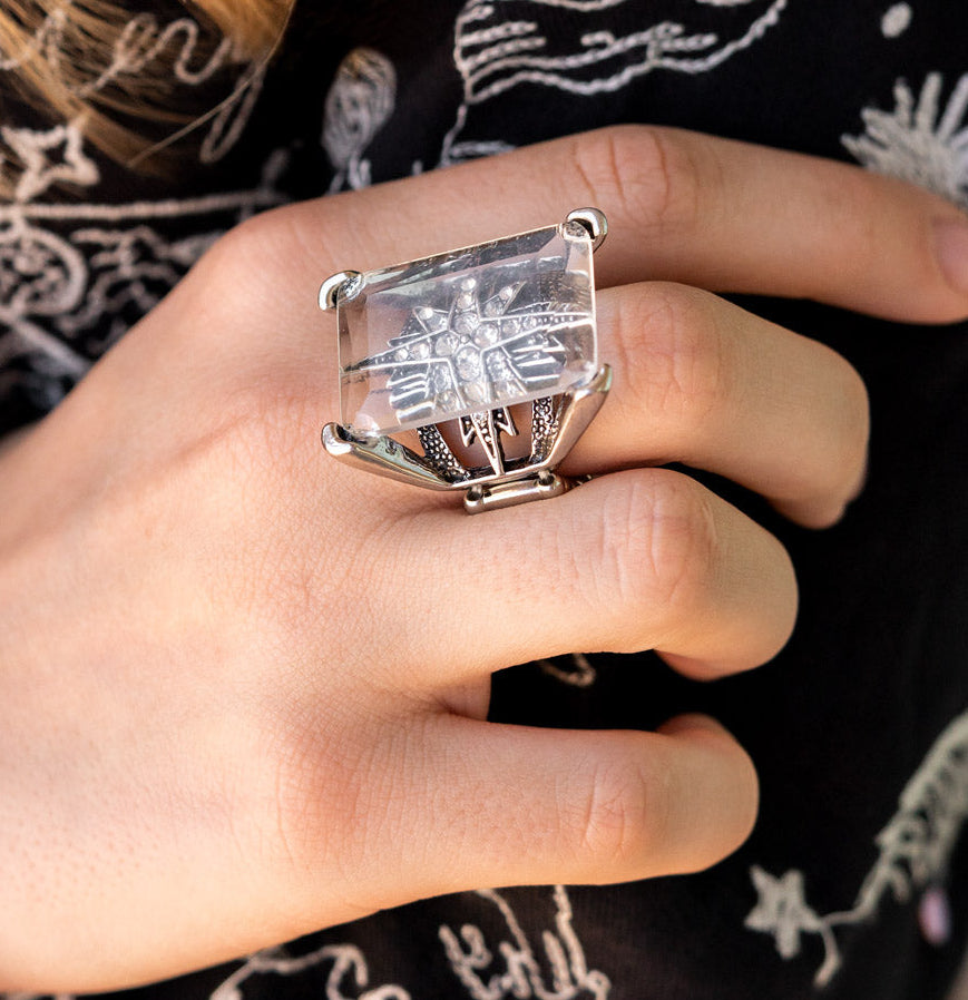 Starry Serenity White Ring