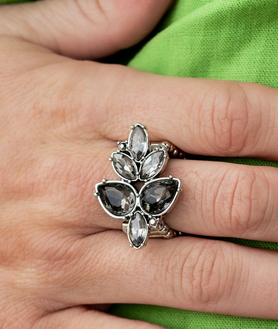 Ice-Cold Couture Silver Ring Paparazzi