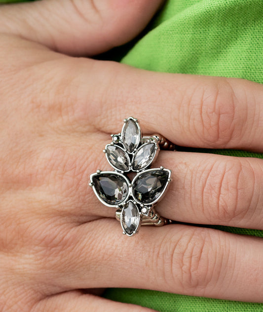 Ice-Cold Couture Silver Ring Paparazzi