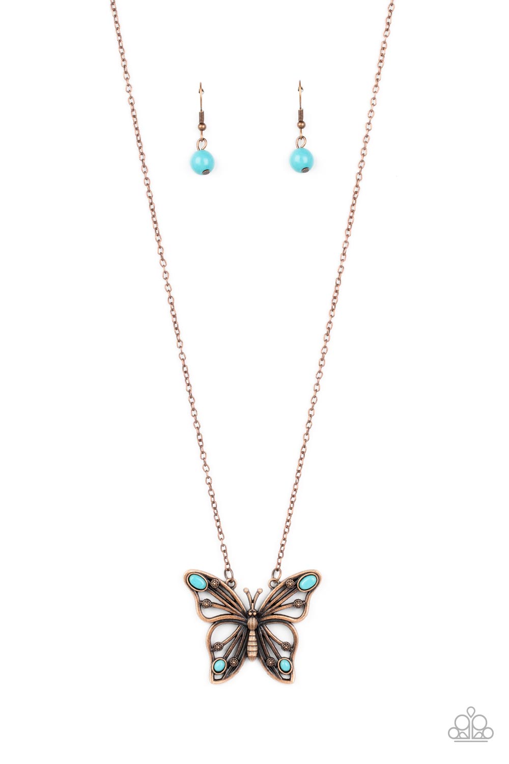 Badlands Butterfly Copper Necklace Paparazzi