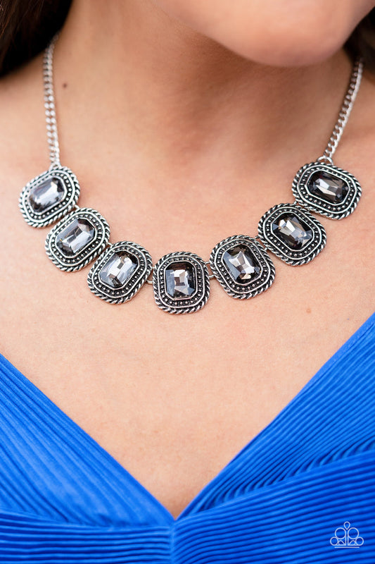Iced Iron Silver Necklace Paparazzi