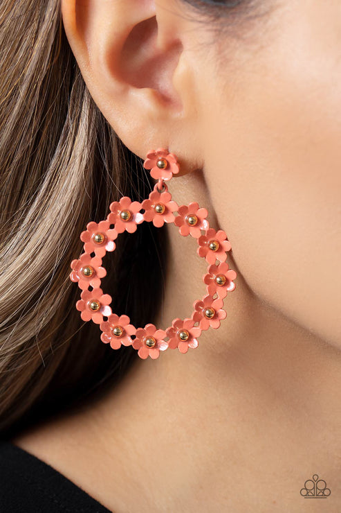 Daisy Meadows Orange Post Earrings