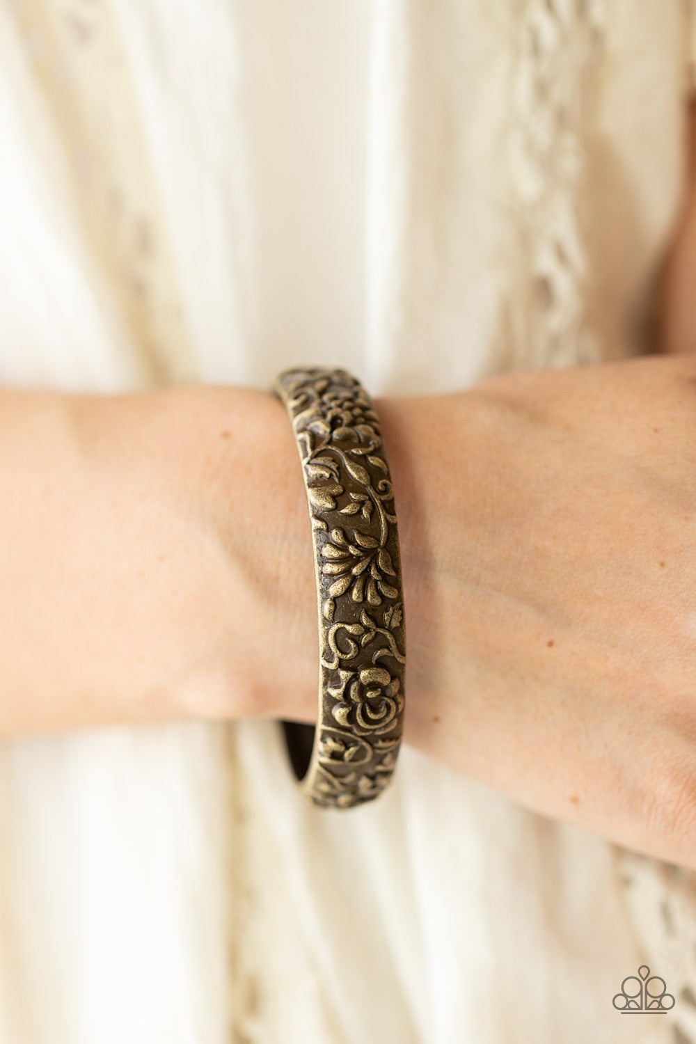 Victorian Meadow Brass Bracelet