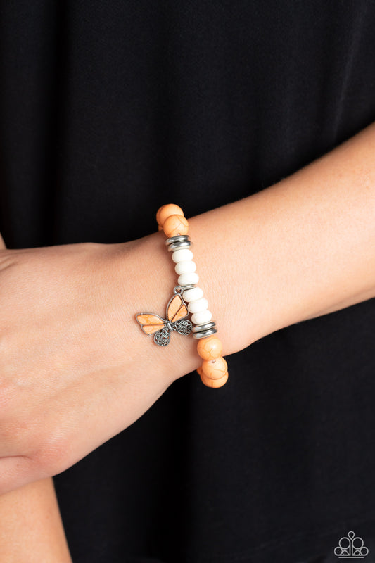 Bold Butterfly Orange Bracelet