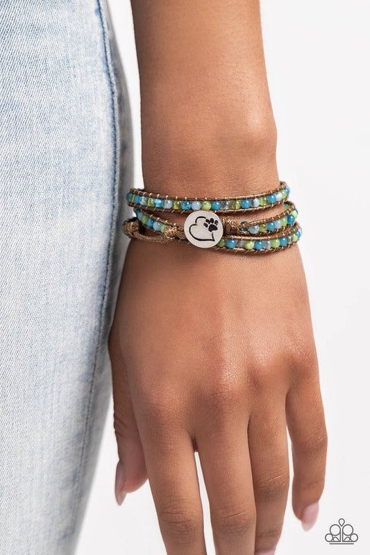 PAW-sitive Thinking Blue Bracelet