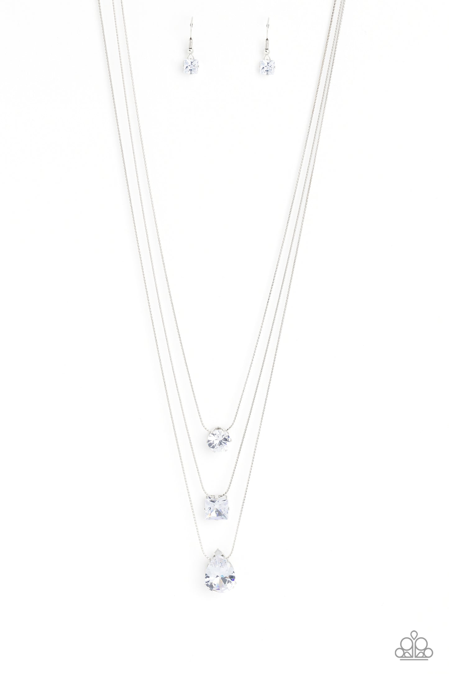 Lustrous Layers White Necklace