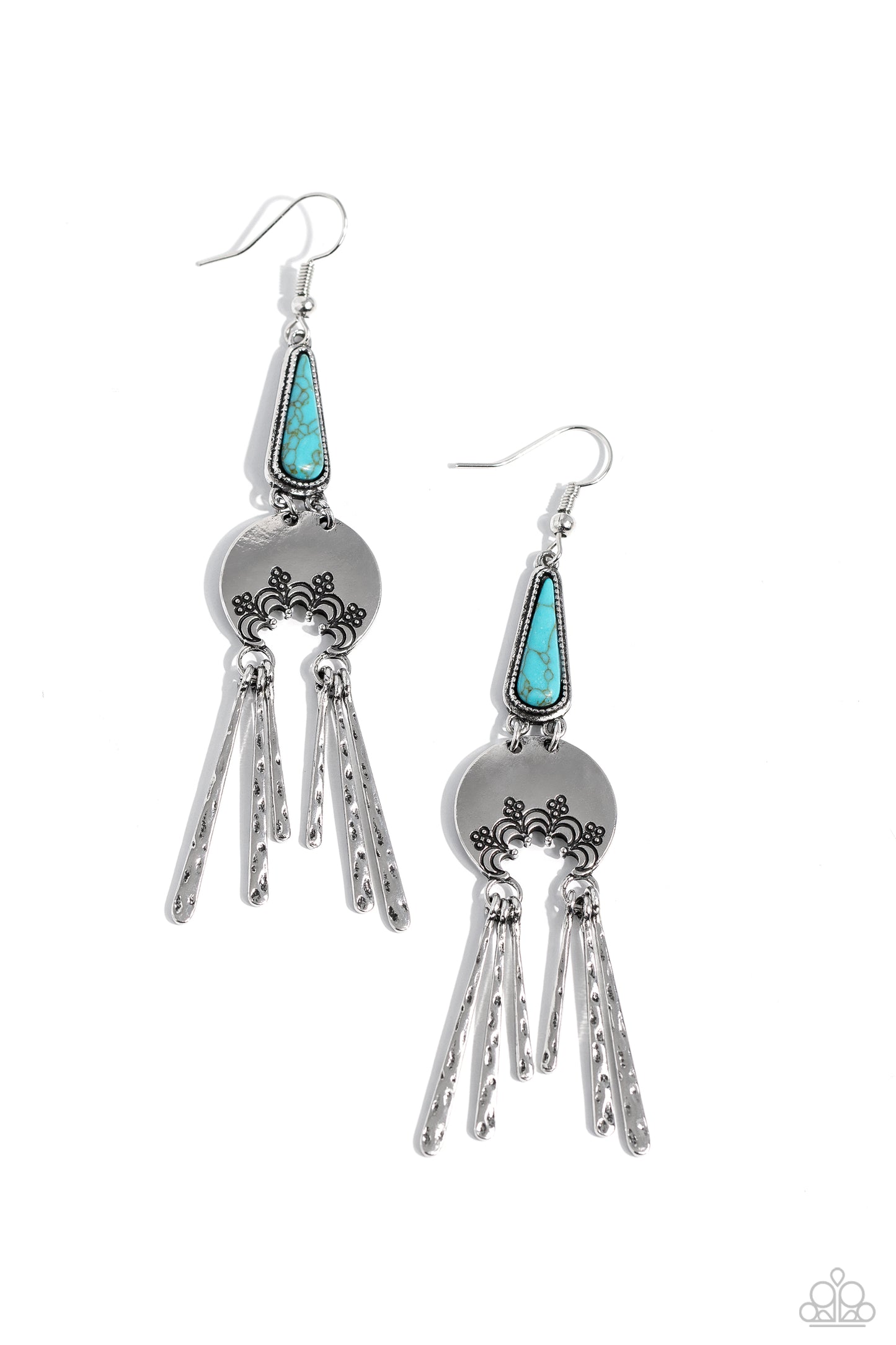 Highland Haute Blue Earrings Paparazzi