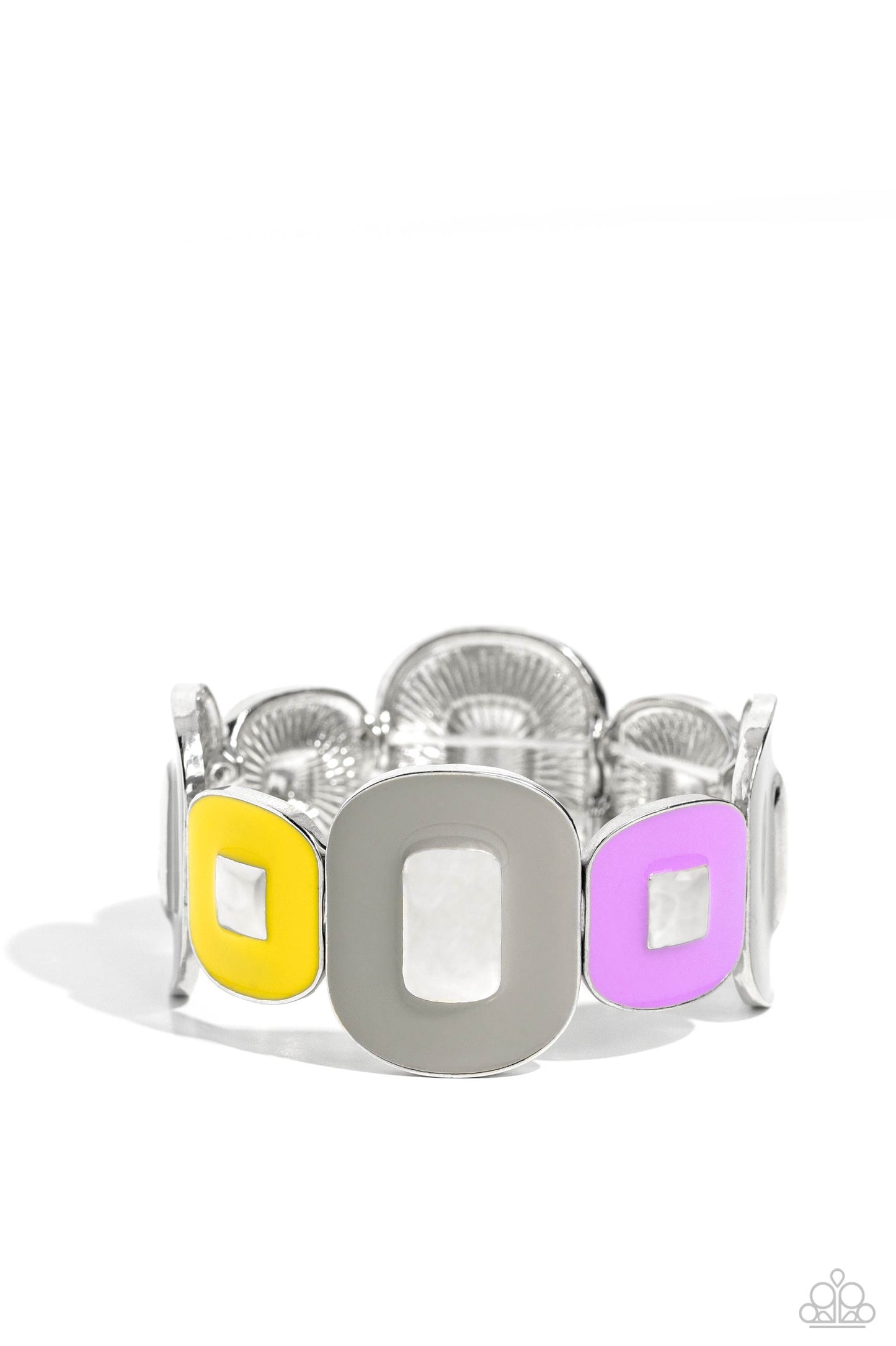 Painted Pairing Silver Bracelet Paparazzi