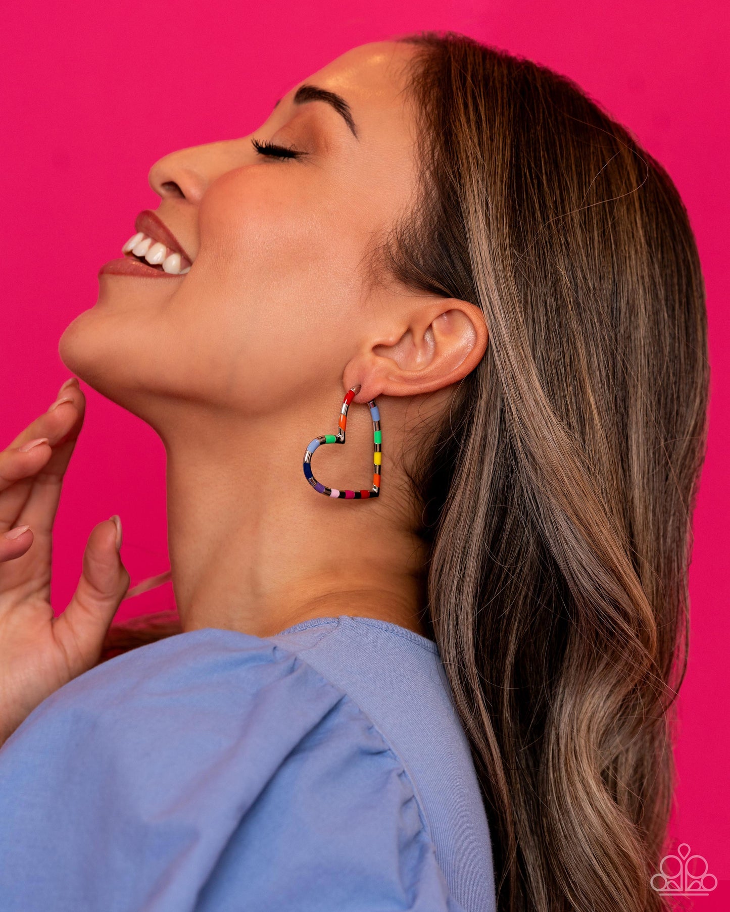 Striped Sweethearts Multi Hoop Earrings Paparazzi