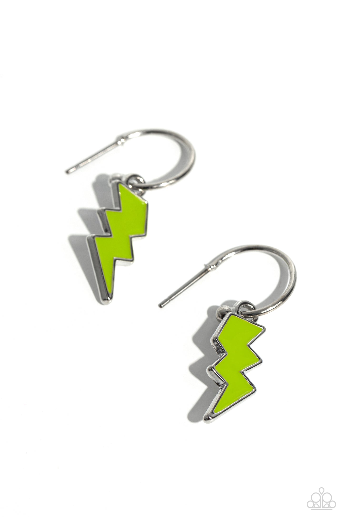 Lightning Limit Green Earrings Paparazzi