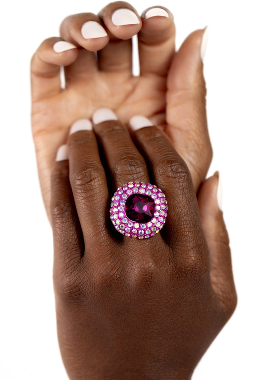 Glistening Grit Pink Ring