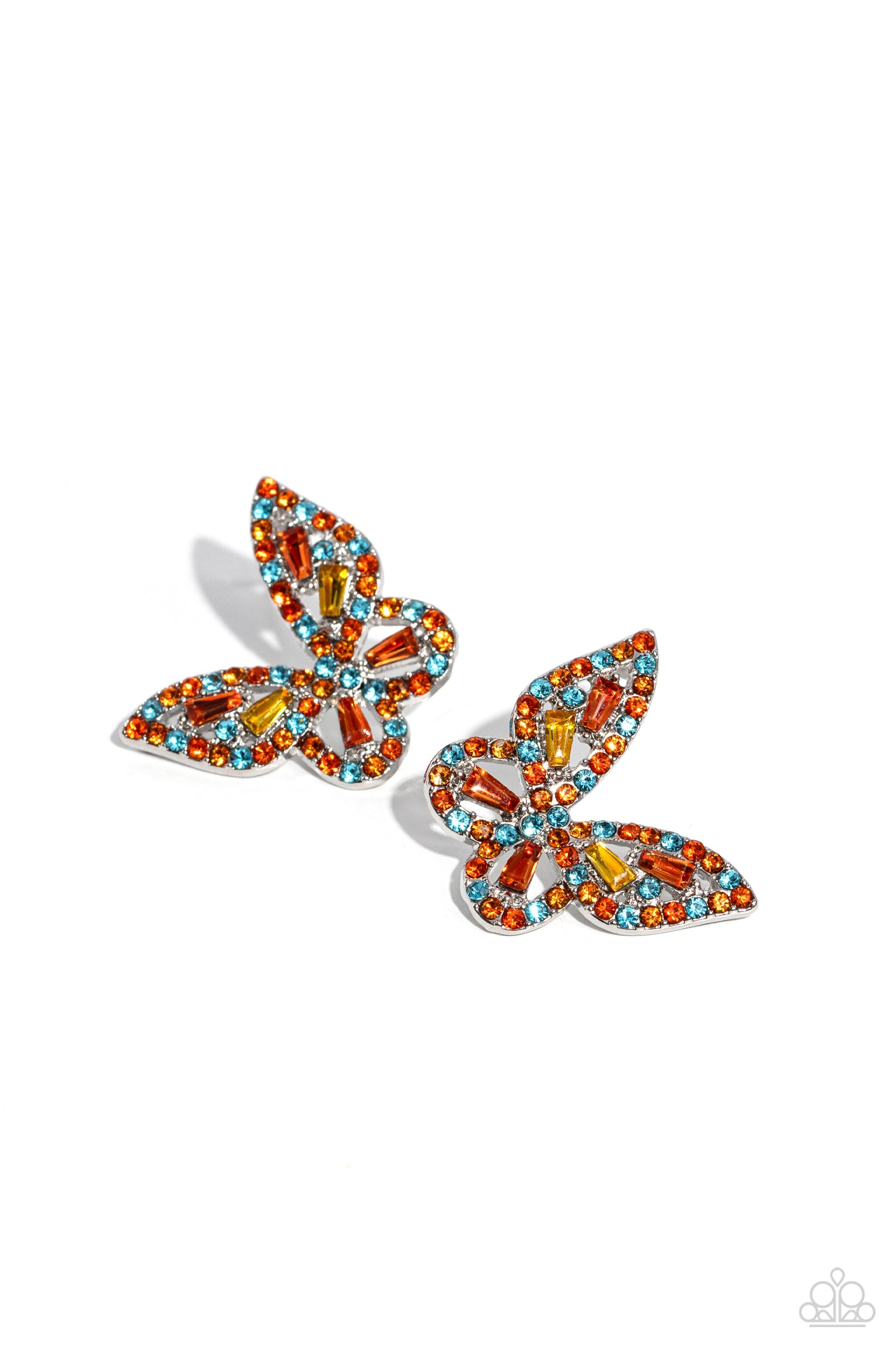 Tilted Takeoff Orange Post Earrings