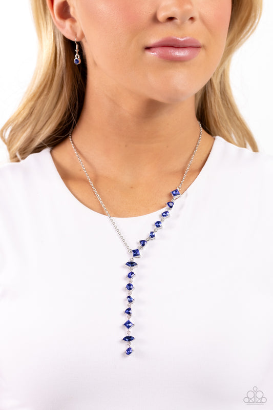 Diagonal Daydream Blue Necklace Paparazzi