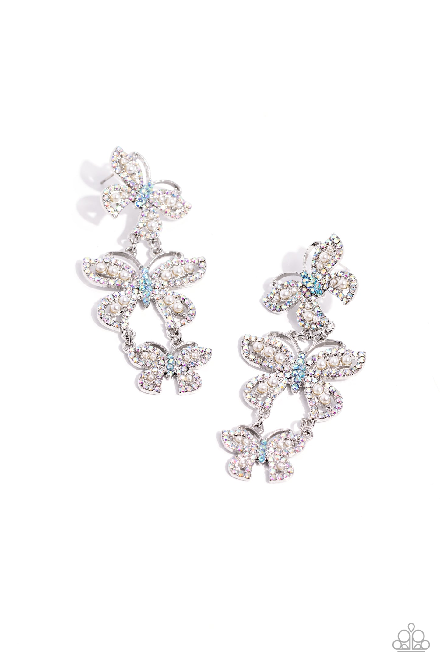 Fluttering Finale Multi Post Earrings Paparazzi