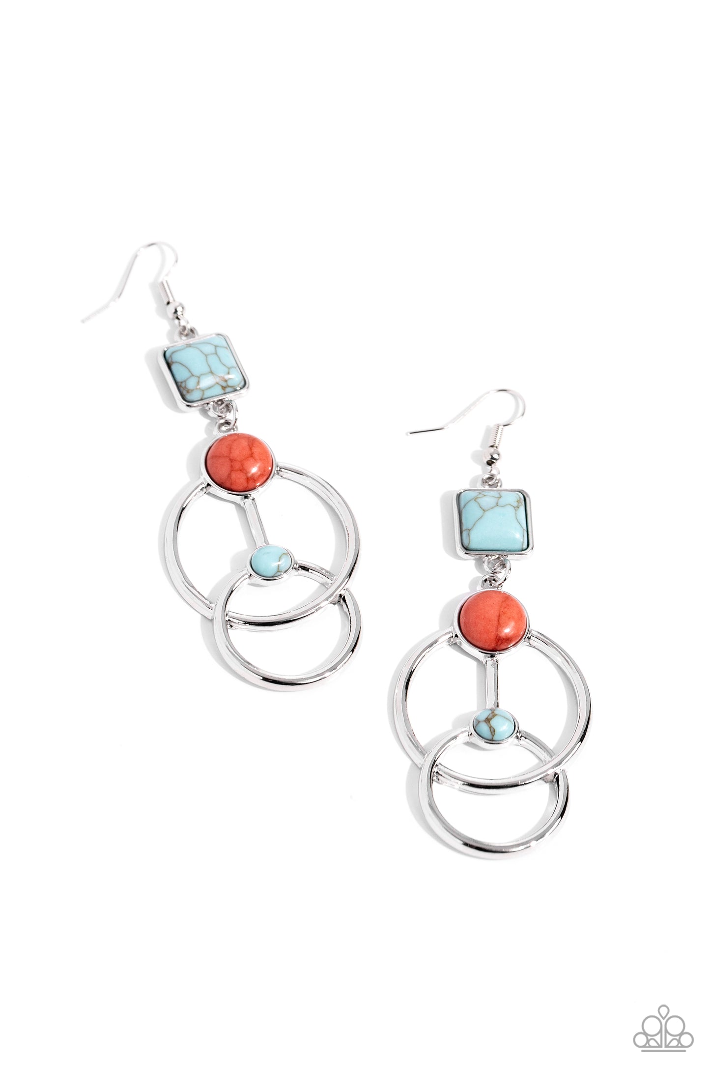 Interlocked Influence Blue Earrings
