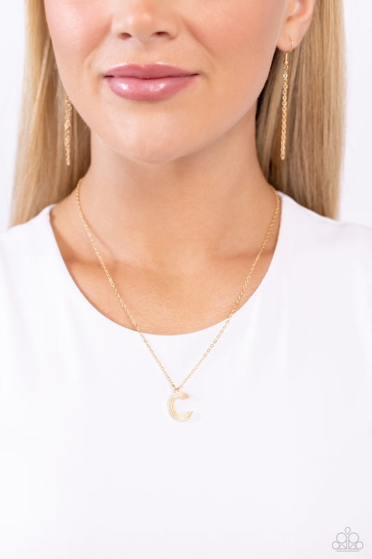Leave Your Initials Gold *C* Necklace