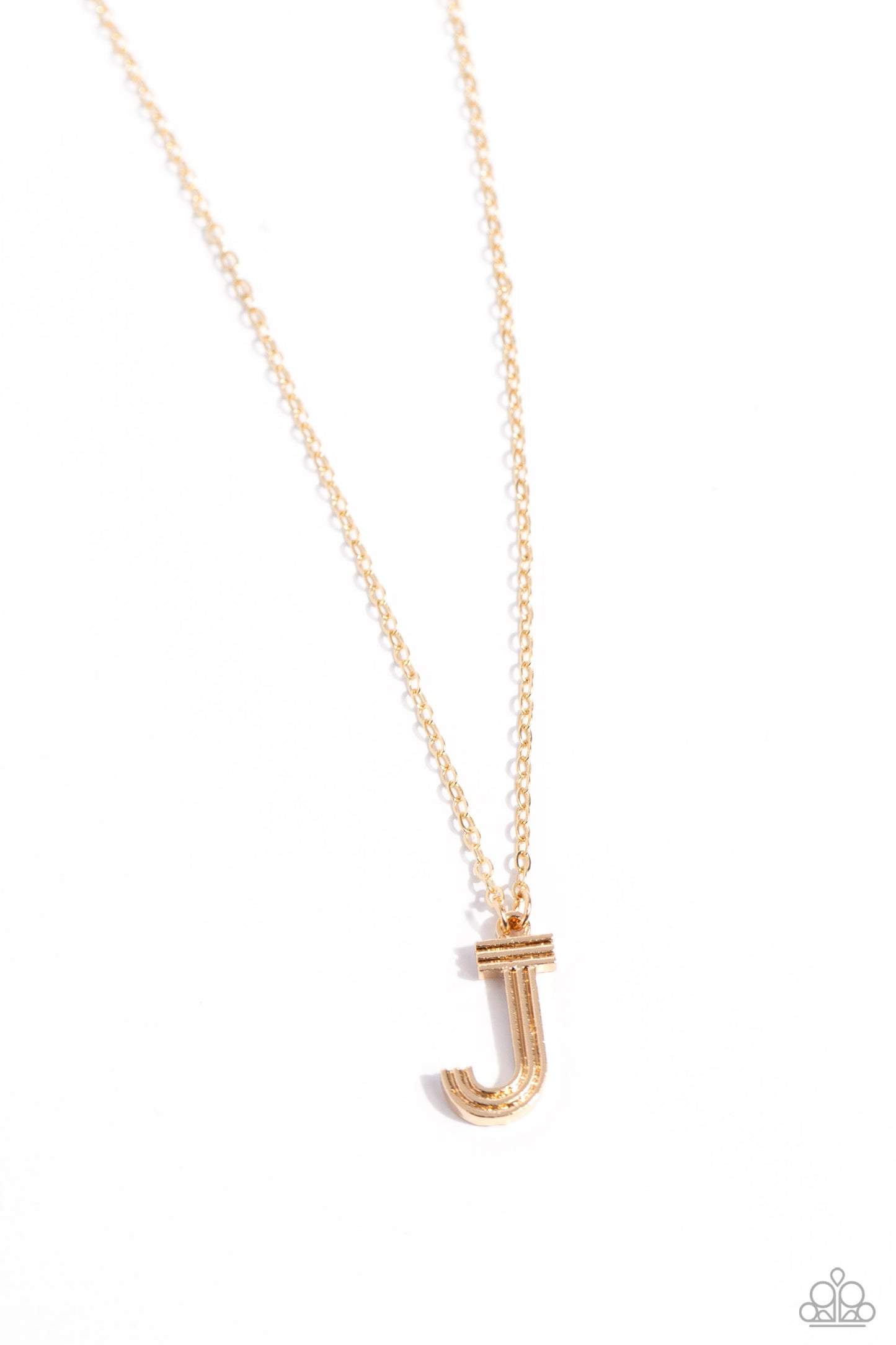 Leave Your Initials Gold * J * Necklace Paparazzi
