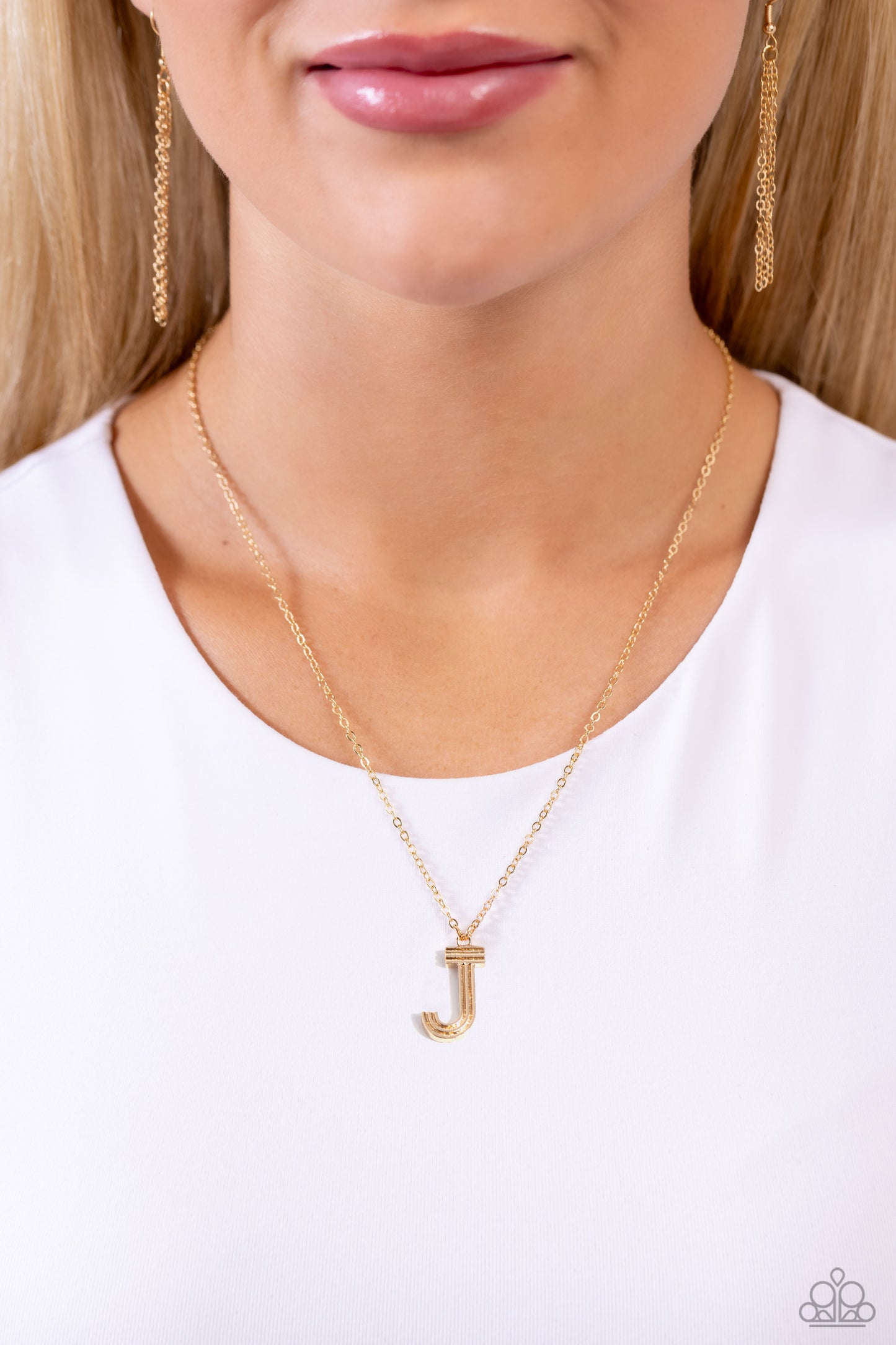 Leave Your Initials Gold * J * Necklace Paparazzi