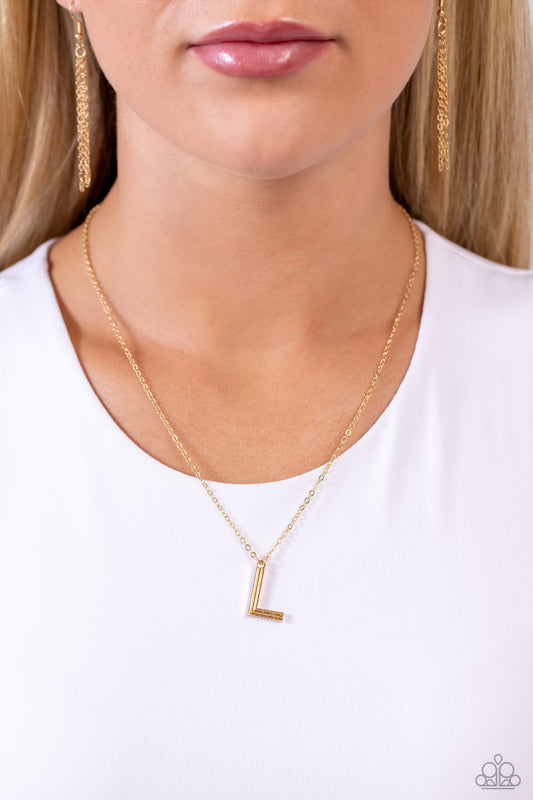 Leave Your Initials Gold *L* Necklace