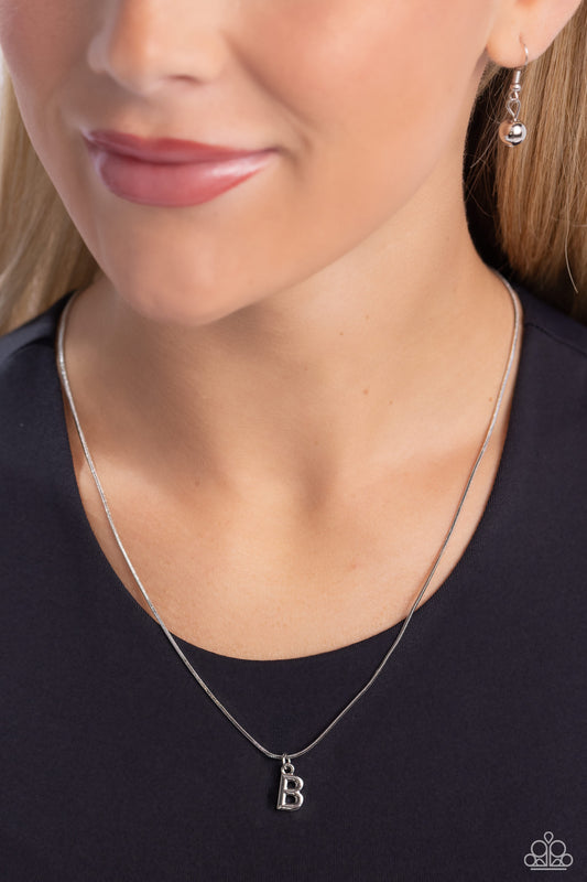 Seize the Initial Silver * B * Necklace Paparazzi