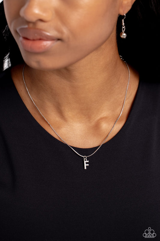 Seize the Initial Silver * F * Necklace
