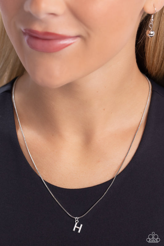 Seize the Initial Silver * H * Necklace Paparazzi
