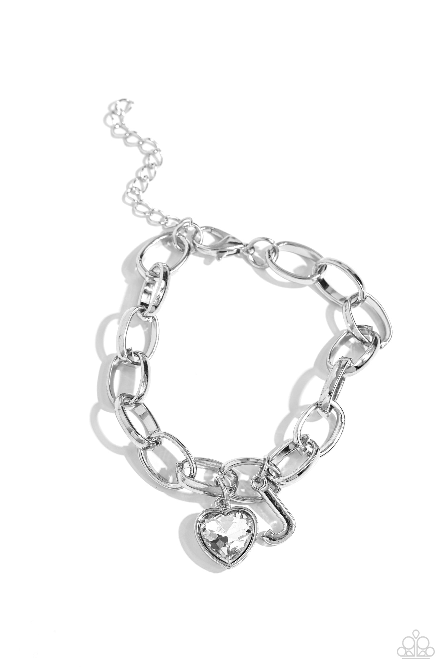Guess Now Its INITIAL White * J * Bracelet Paparazzi