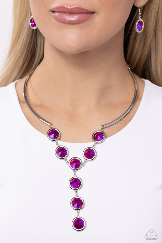 Cheers to Confidence Pink Necklace