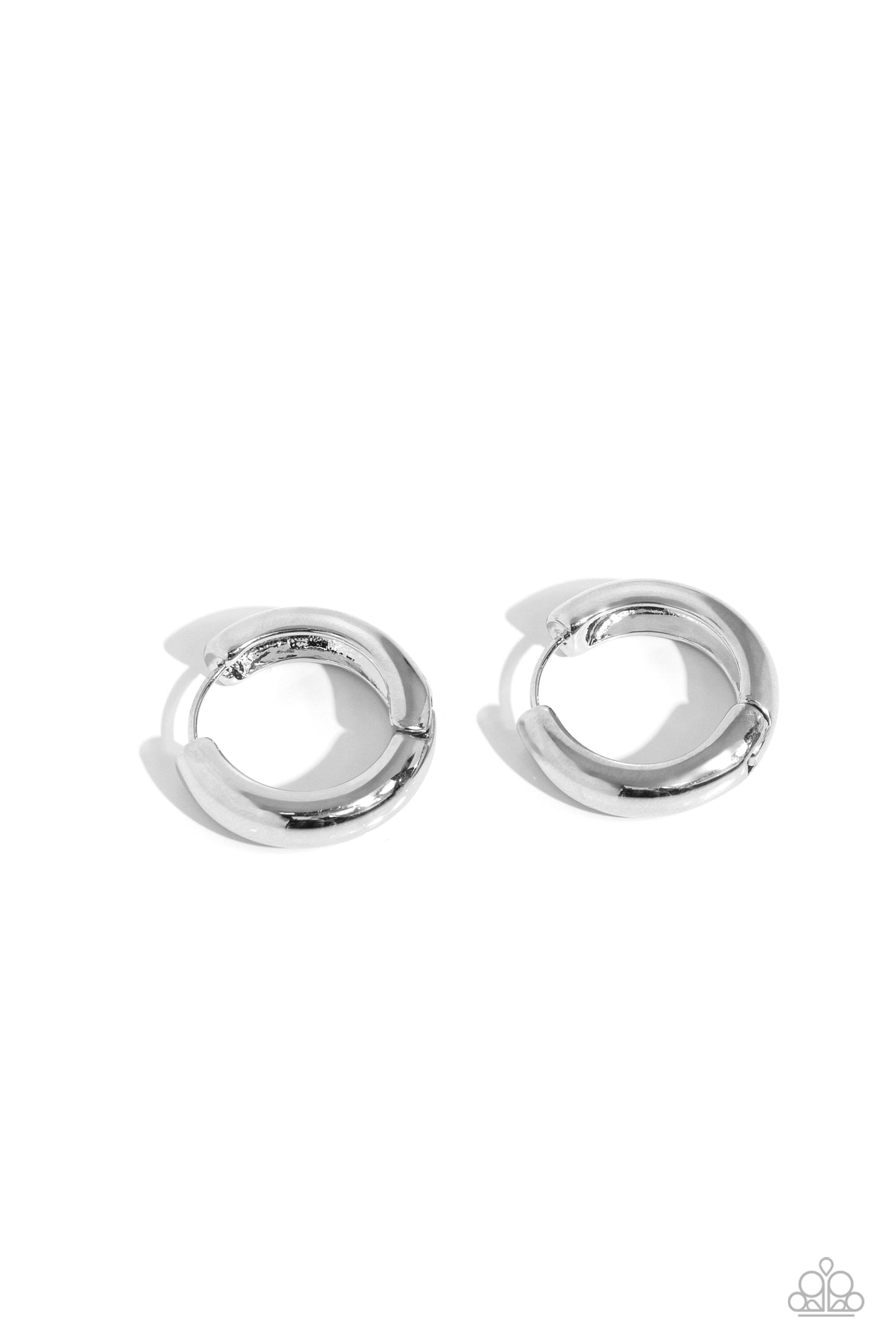 Simply Sinuous Silver Hoop Earrings Paparazzi