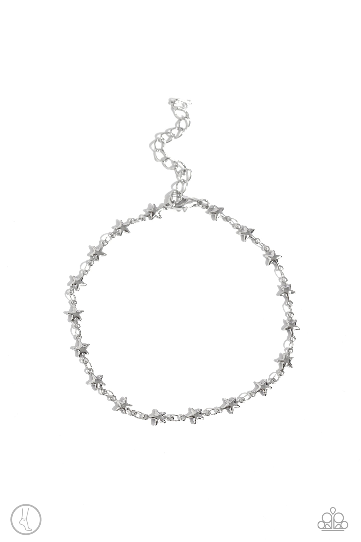 Starry Swing Dance Silver Ankle Bracelet
