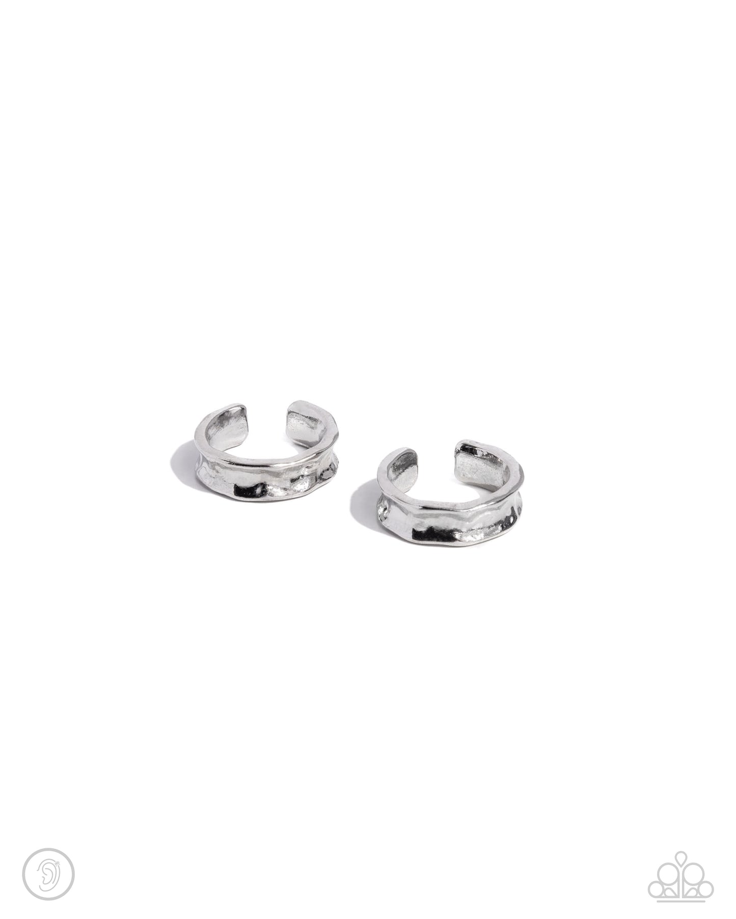 CUFF Call Silver Ear Cuff Earrings Paparazzi